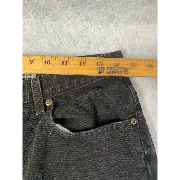 L.L. Bean Womens Original Fit Relaxed Jeans Black Denim Size 12 MT VTG western - Picture 6 of 6
